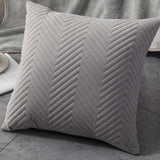 gray quilted throw pillow for neutral decor home