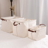 coal and coal linen laundry baskets comes in small, medium, large sizes