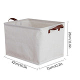 coal and cove linen laundry basket large size 42x31x28cm