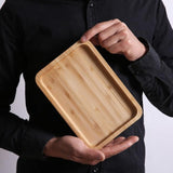 small rectangle bamboo serving tray 21.5x15cm