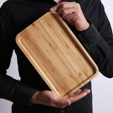 large rectangle bamboo serving tray 28x18cm