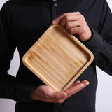 small square bamboo serving tray 18x18cm