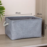 large gray cotton linen storage basket with dimensions