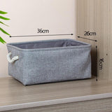 medium gray cotton linen storage basket with dimensions