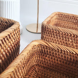 hand woven wicker basket close up of fine craftmanship for durability