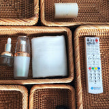organize your everyday products with our hand woven wicker baskets