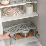 organize your cabinet shelves with kitchen cabinet organizer