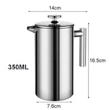 small stainless steel french press capacity 350mL