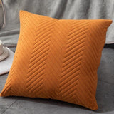 orange quilted throw pillow for modern decor home