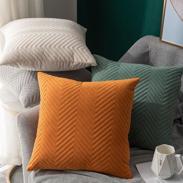 quilted throw pillows for modern, contemporary, or minimalist home