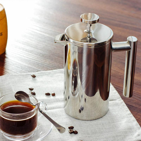 stainless steel french press for brewing coffee ginrds