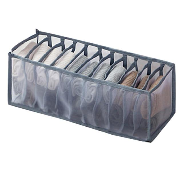 gray sock organizer with 11 sections