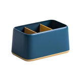modern design plastic desktop organizer with three compartments for organizing stationery