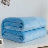 bright sky blue coral fleece blanket leaves you cool and comfortable