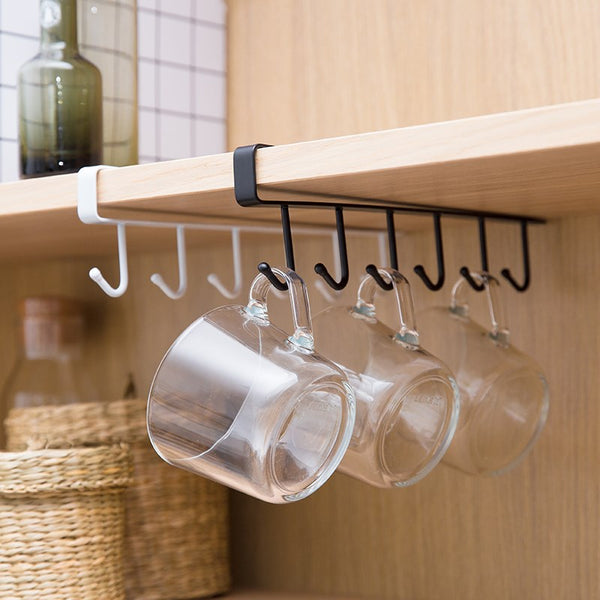 free hanging kitchen rack for holding your cups, kitchen tools, and utensils