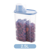 large blue food storage container for dried goods with 2.5L capacity